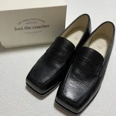 ほぼ未使用 foot the coacher スクエアトゥー ローファー 7.5