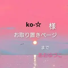 ko-✩様お取り置きページ