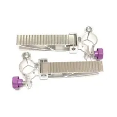 釣台用 セフティステップ 2本セット アルミニウム 紫ネジ 24mm ~26mm
