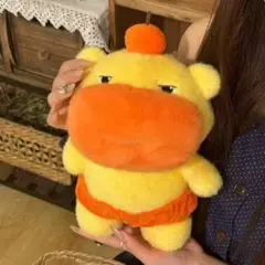 ふわふわイエローオレンジ人形 約20cm