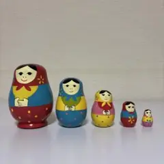 木製マトリョーシカ 5個セット