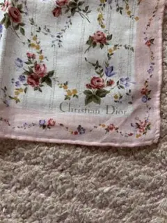 Christian Dior フラワープリント ハンカチ-700
