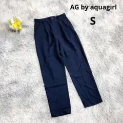 【エージーバイアクアガール】センタープレスパンツ (Ｓ) ネイビー ハイウエスト