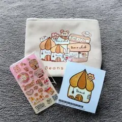 Beans club　Beansランドのポーチ＋アクリルシェイカー セット！！