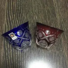 江戸切子 伝統工芸品 ぐい呑 小カップ グラス ペア (最終お値下げ済)