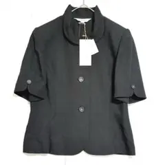 Bellesafeena リネン混 ウイングカラージャケット　未使用　黒　M
