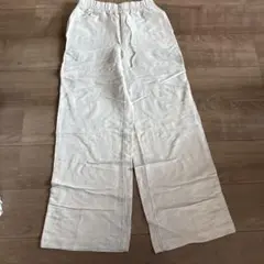 H&M オフホワイト ワイドパンツ