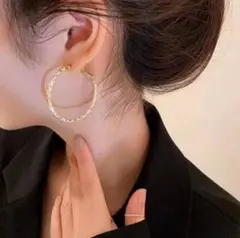大人気♡　レディース　ゴールド　シンプル　ピアス　フープ　リング　トレンド