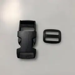 バックル　ワンタッチリリース&アジャスターセット　黒