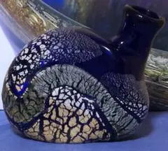骨董　工芸ガラス　現代の名工　稲嶺盛吉　撓み　灰緑色　泡ガラス　初期　花器　花瓶 2025年最新】稲嶺盛吉 花瓶の人気アイテム - メルカリ