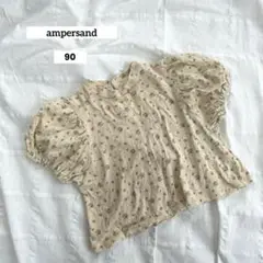 【ampersand】アンパサンド 花柄 トップス ブラウス 半袖 小花柄