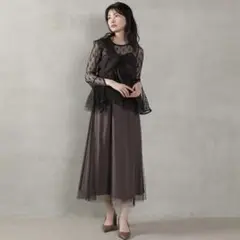 et.UNiVER リボンベストセットアップドレス