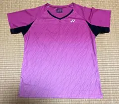 YONEX グラデーション Vネック Tシャツ ピンク　ゲームシャツ