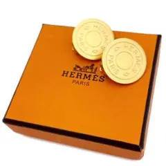 【美品】HERMES エルメス セリエイヤリング メタル 金 4Q15