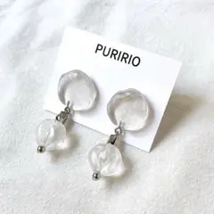 クリア×シルバーピアス(イヤリング変更可)