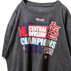 MLB セントルイスカージナルス ロゴ Tシャツグレー灰色XL古着