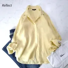 Reflect　リネン100%　ナチュラルカラーオフボディシャツ