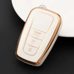 トヨタ スマートキーケース TPU キーカバー 白金 3ボタン RAV4