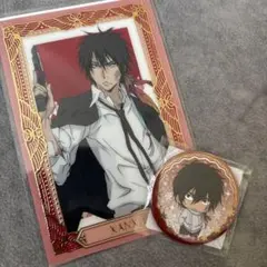 REBORN くじメイト　箔押し風クリアカード　XANXUS リボーン　缶バッジ