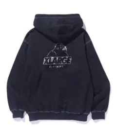 XLARGE ラインストーンフルジップパーカー ブラック