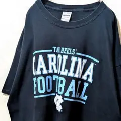ギルダン ノースカロライナターヒールズ ロゴ Tシャツ ブラック黒 XL古着