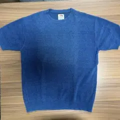 ブルーブルー✖️FRUIT OF THE LOOM 半袖ニット ブルー