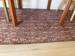 アフガン絨毯 ウール100% 手織り トライバルラグ 200×93㎝ 【送料込】