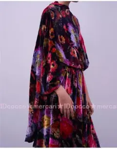 BLAMINKブラミンク フラワープリントワンピース 18AW
