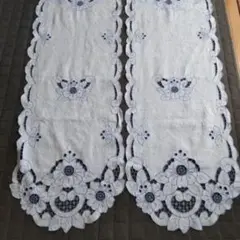 花柄刺繍のレースのれん