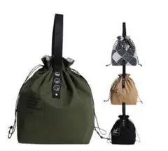 ランチバッグ，お弁当袋，巾着バッグ，ランチバッグ 保冷，保冷バッグ ブラック