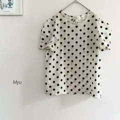 Myu シアー ドット柄 パフブラウス 1079