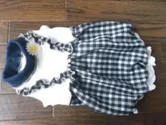 ★胴３８ｃｍ★ギンガムチェックのバルーン風ワンピース