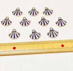 貝殻　エナメルチャーム　10個