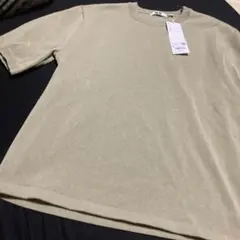新品　未使用　ユニクロ　ニット　Tシャツ　半袖　S ベージュ