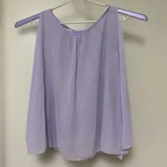 美品 Rady 薄紫 シフォン ノースリーブ トップス F レディ パープル