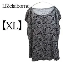 美品✨LIZclaiborne【XL】ペイズリー柄半袖Tシャツ スタイリッシュ