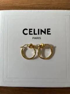 CELINE ノットフープピアス スモール ゴールド 両耳