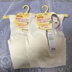 GUNZEブラ ハーフトップ ジュニアブラ スポーツブラ ホワイト 2枚