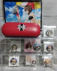 ☆ガルパン　まとめ売り　9点セット　メガネケース＆メガネ拭き＆缶バッジ　黒森峰☆