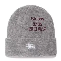 Stussy ステューシート ニット帽 ビーニー ニットキャップ グレー 灰色