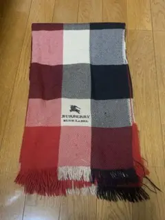 バーバリー BLUE LABEL マフラー ファー ストール チェック