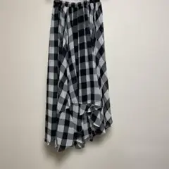 SK⑤JEANASISジーナシスチェック柄フレアロングスカート