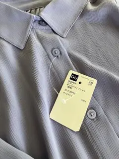 ラベンダー色のゆったりブラウス　M