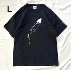 Acousticアコースティック　フェザーデザイン Tシャツ Lサイズ　ブラック