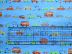 5737★ホーミーコレクション★働く車柄★ブルー　108ｘ50ｃｍ