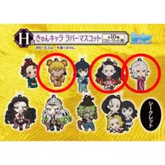 鬼滅の刃 一番くじ きゅんキャラ ラバーマスコット 3点セット