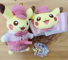 ポケモン　ピカチュウ　スイーツ　カフェマスコット　スリーブ　キーホルダー　セット