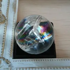 アイリス　水晶　スフィア　超美品　透明感　ギラ虹