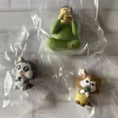 まめきちまめこ　タビとメロ　ガチャガチャ3点セット