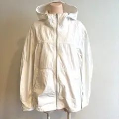 ユニクロ　UNIQLO フルジップ　コットン　パーカー　ホワイト